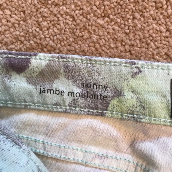 Mossimo Skinny Jeans Womens Size 8 Jambe Moulante Printed Low Rise - Picture 12 of 15